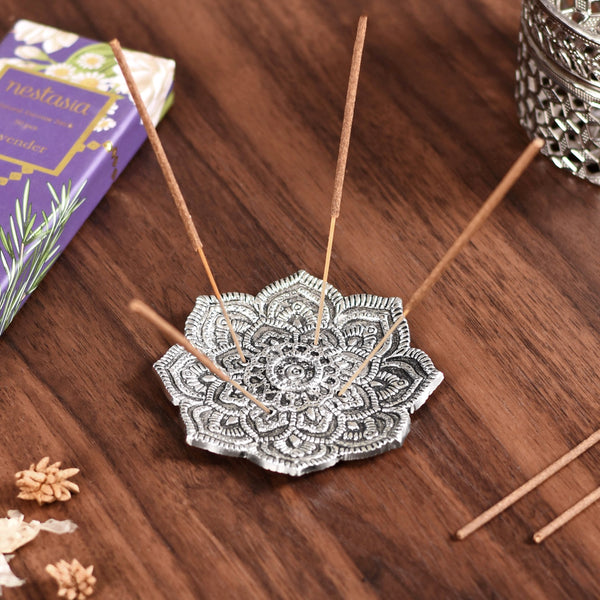 Mandala Incense Holder With Lavender Incense Sticks