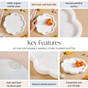 Sustainable Marble Stone Flower Platter