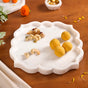 Marble Stone Platter With Mehrab Design 10 Inch