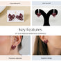 Maroon Bow Drop Earrings