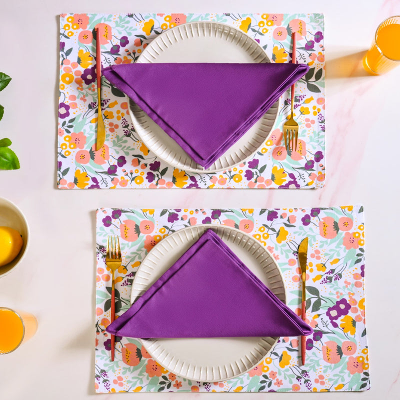Viola Table Napkin And Mat Set Of 12