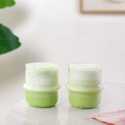 Matcha Glass Tumbler Set Of 2 300ml