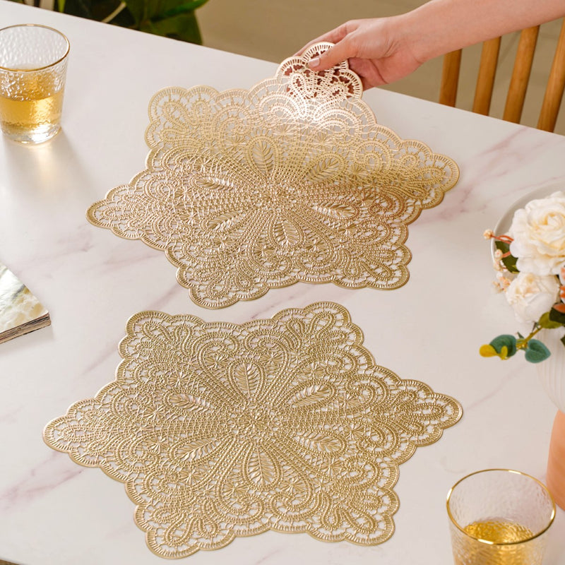 Dining Table Mat Gold Set Of 6