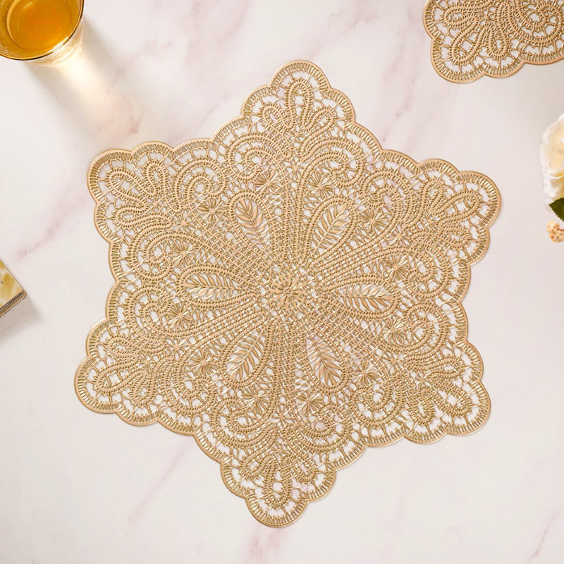 Dining Table Mat Gold Set Of 6