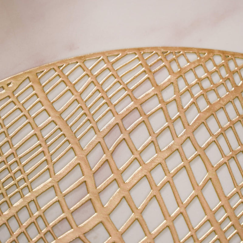 Round Designer Table Mat Gold Set Of 6