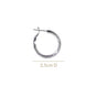 Matte Textured Sleek Metal Hoops Silver