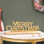 Engraved Merry Christmas Decor Showpiece Gold