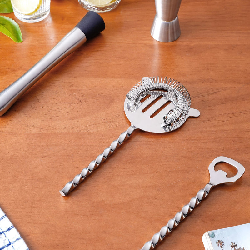 Sleek Stainless Steel Mixology Bar Tool Set Of 6