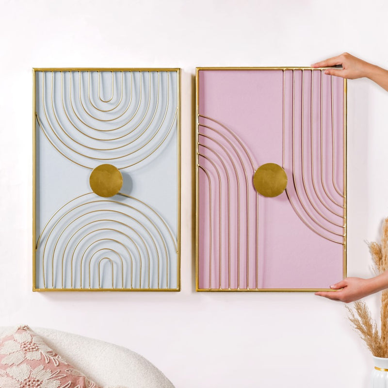 Wabi Sabi Metal Artwork Set Of 2 23x15 Inch