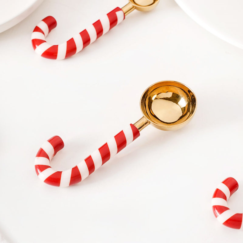 Red And White Candy Stick Measuring Spoon Set Of 4