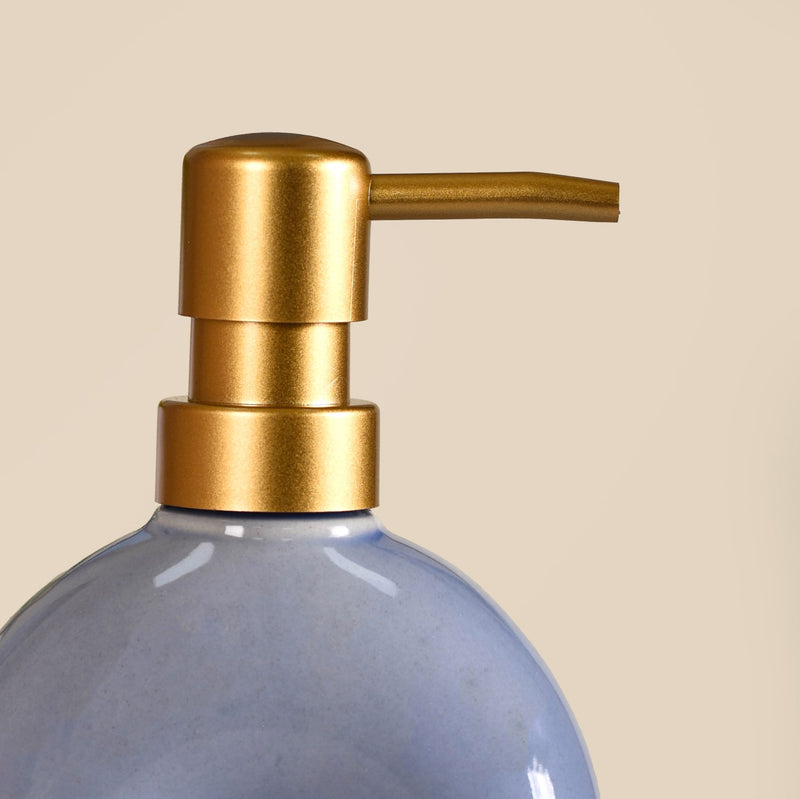 Modern Coastal Ceramic Bath Set of 2 Blue