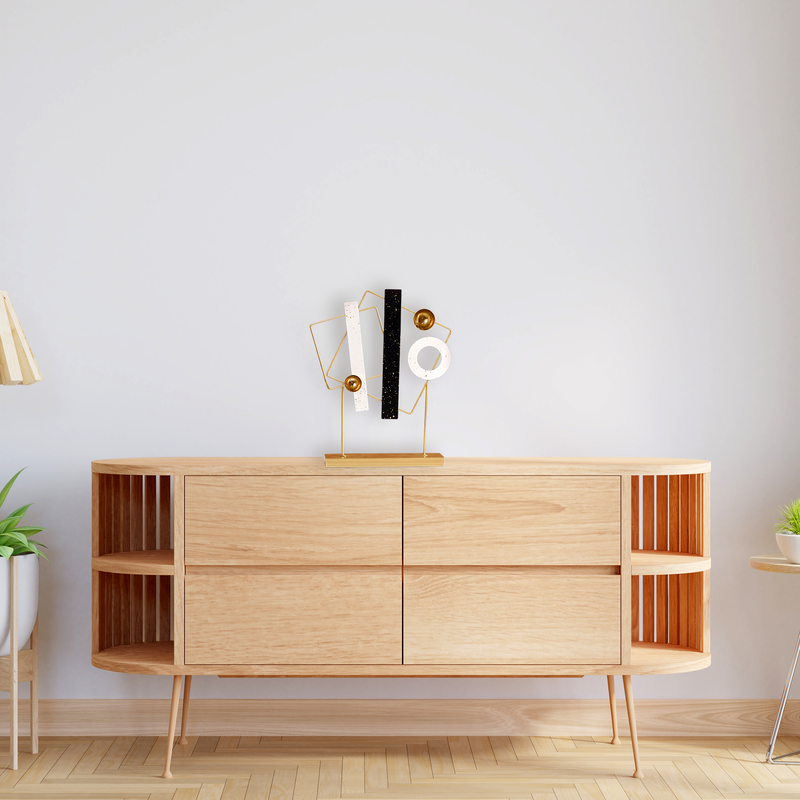 Abstract 3D Metal Table Decor