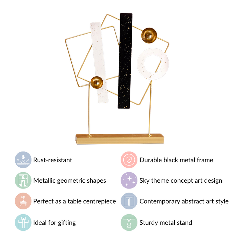 Abstract 3D Metal Table Decor