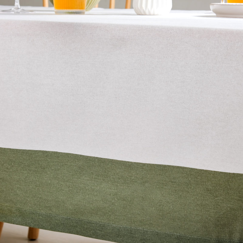 Midori Cotton Tablecloth For 6 Seater In Sage Green 200x150cm