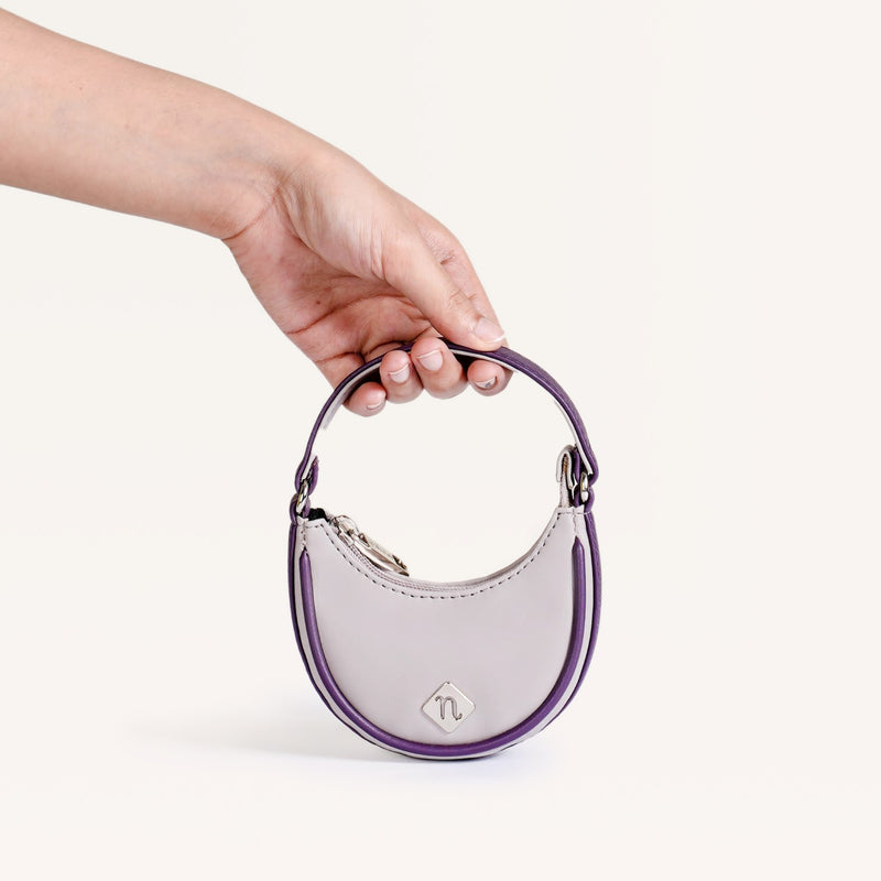 Mini Half Moon Purse Grey