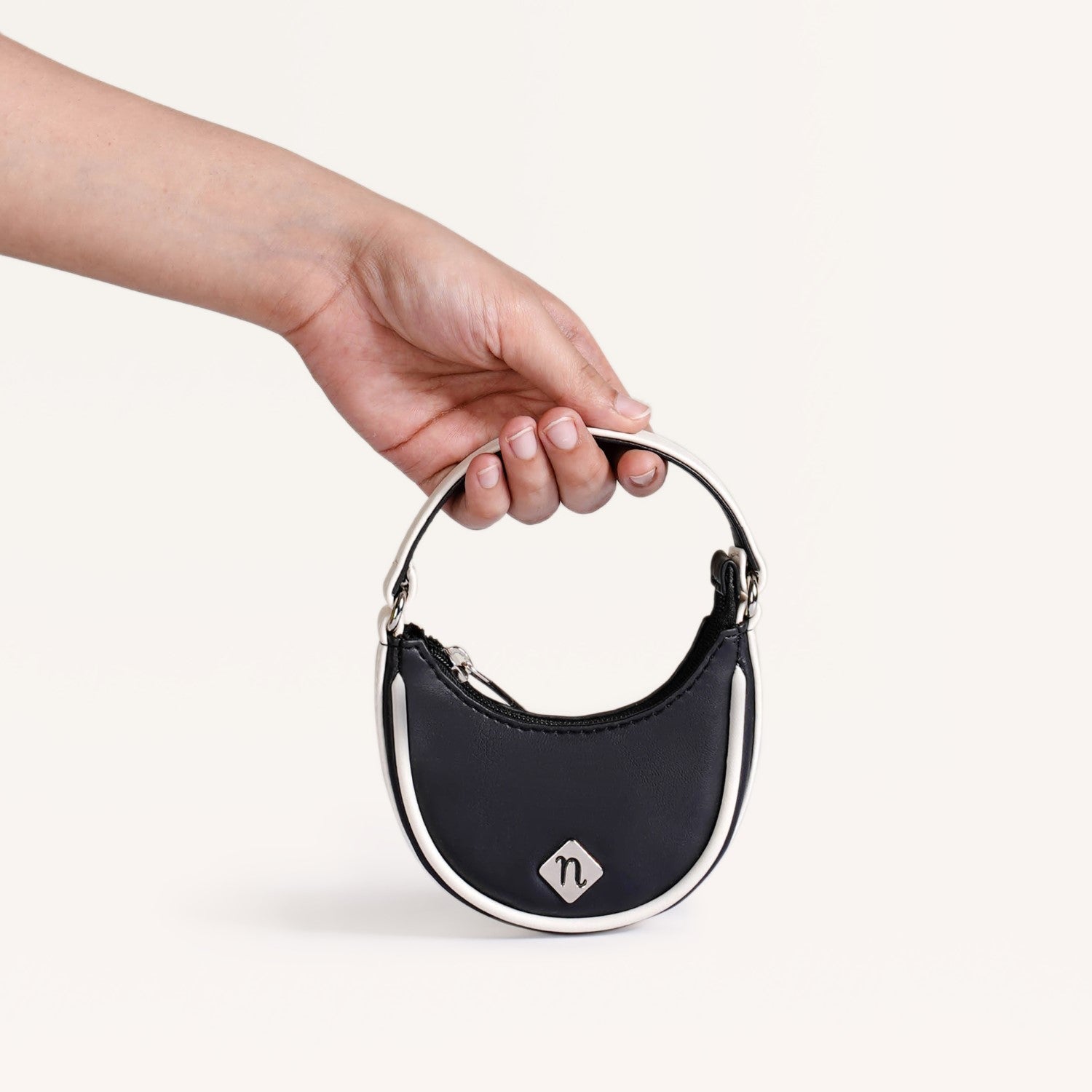 Mini Crescent Bag Black - Main Image