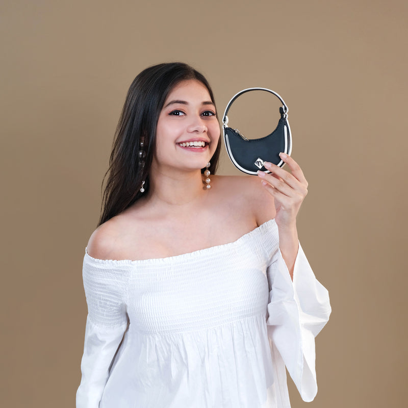 Mini Crescent Bag Black