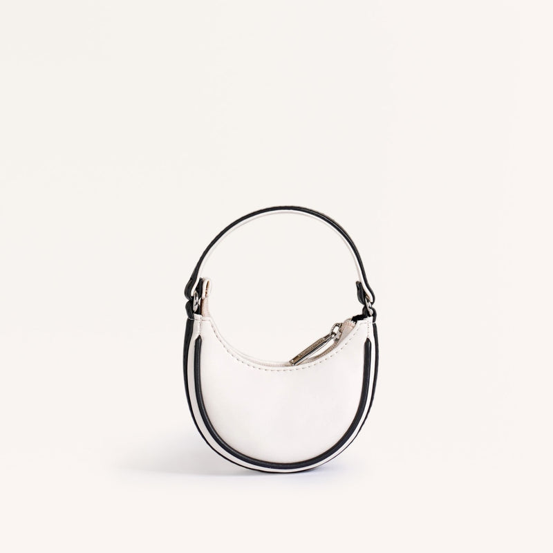 Mini Half Moon Bag White