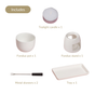 Mini White Fondue Set With Plate