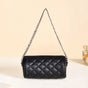 Black Cylindrical Quilted Mini Barrel Bag