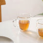 Double Wall Transparent Glass Cup Set Of 2 280ml