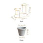 Minimalist Grey Planters Pair With Gold Stand