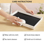 Minimalist Organiser Tray With Faux Leather Base Black Whitee