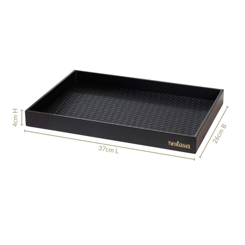 Minimalist Rectangle Organiser Tray Black