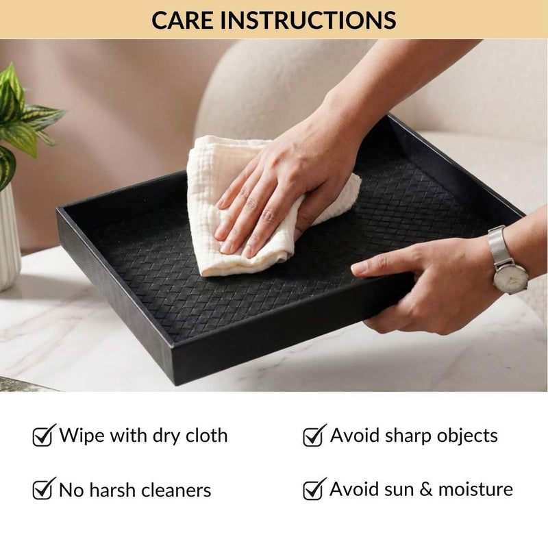Minimalist Rectangle Organiser Tray Black