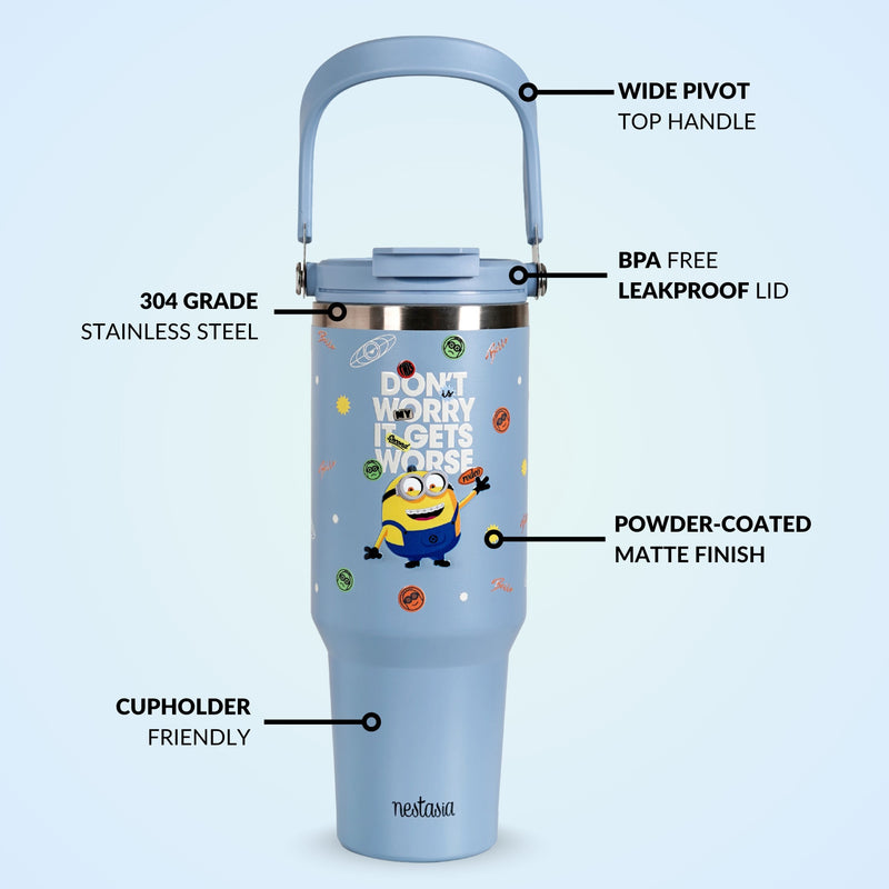 Minions It Gets Worse PickSip 40 Bottle Blue