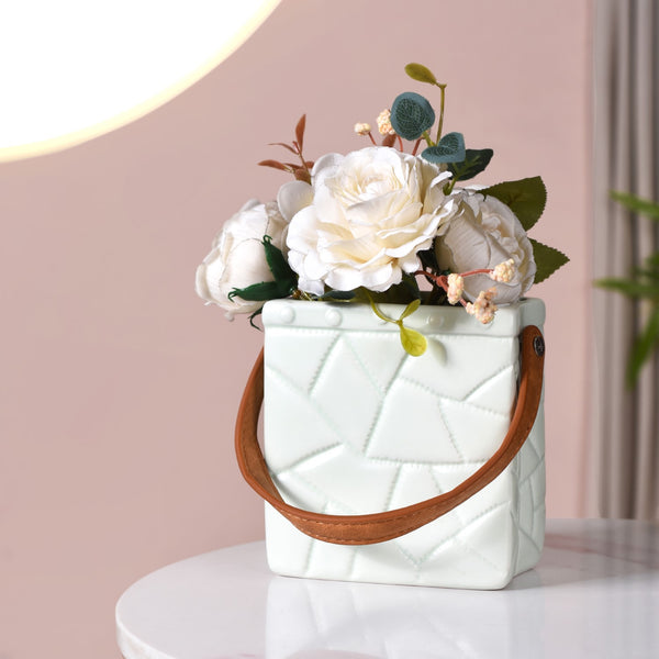 Shopping Bag Ceramic Mini Vase Mint Green