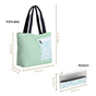 Mint Meadow Canvas Tote Bag With Pouch