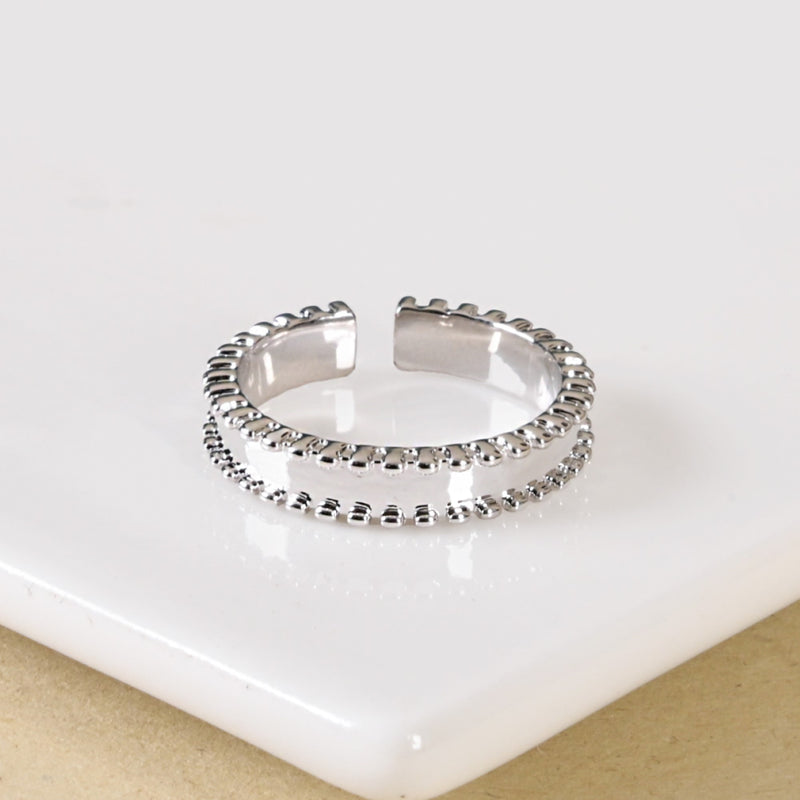 Mirror Edged Silver Ring