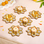 Mirror Petal Tea Light Holder Set Of 6