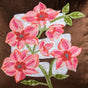 Mocha Blossom Embroidered Velvet Cushion Cover 40x40cm