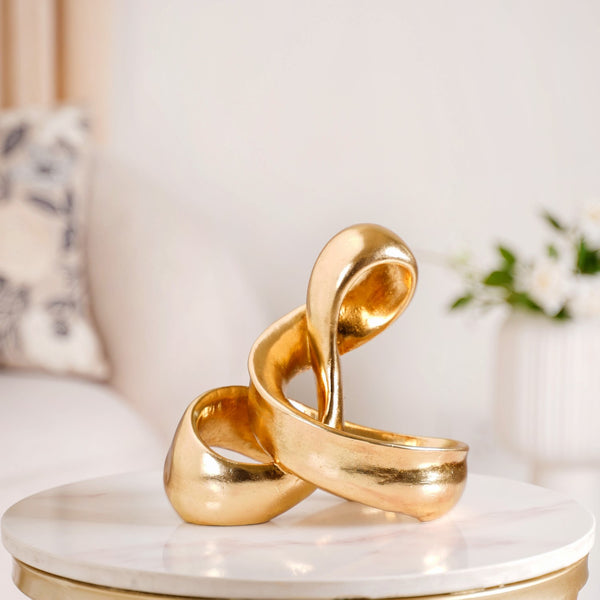 Abstract Twisted Decor Showpiece Gold