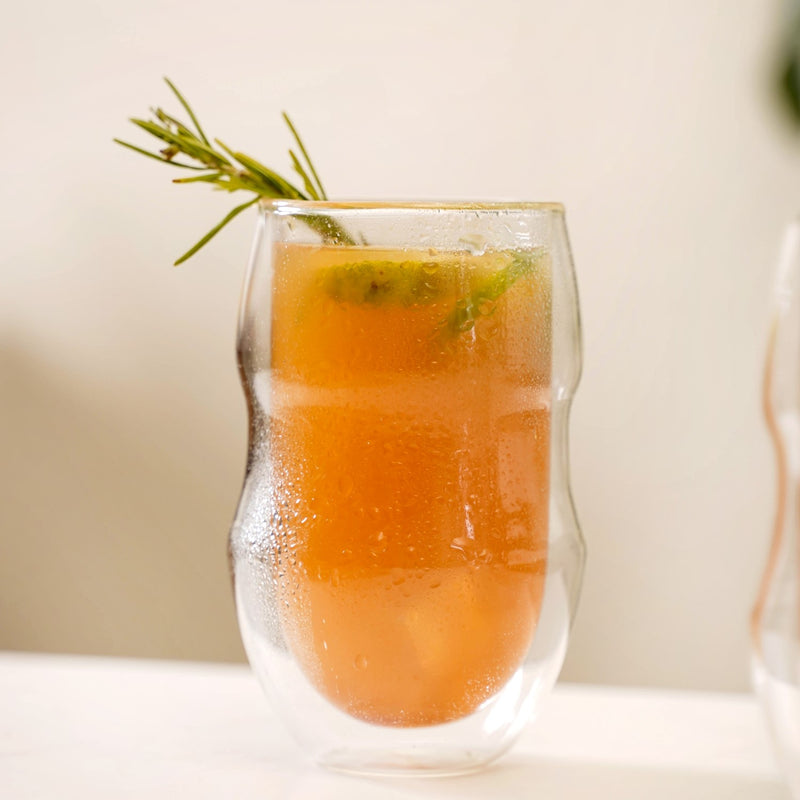 Handblown Borosilicate Glass Tumbler Set Of 2 375ml