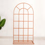 Bronze Arch Window Metal Backdrop Frame With Decorations