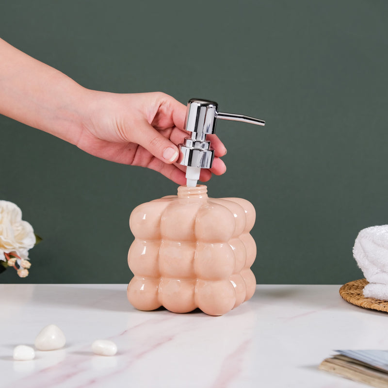 Bubble Design Soap Dispenser Beige 520ml