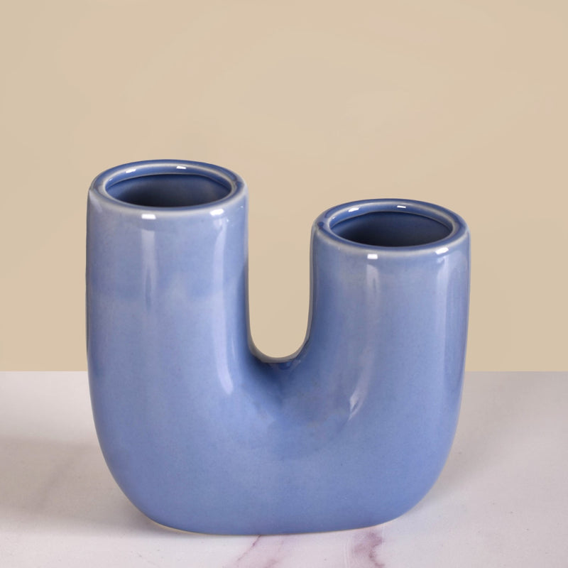 Modern Coastal Ceramic Bath Set of 2 Blue