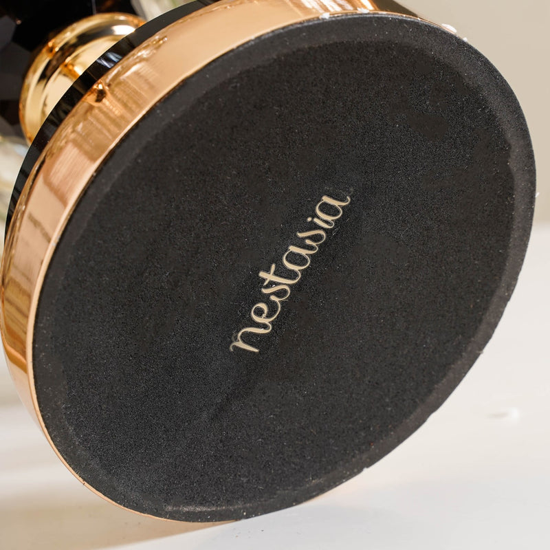 Decorative Crystal Glass Platter With Metal Stand