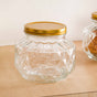 Diamond Textured Airtight Glass Kitchen Jar Set Of 2 1800ml