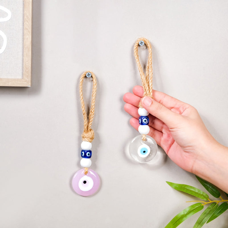 Evil Eye Pendant Wall Hanging Set Of 2 - Evil Eye Wall Hanging, Protective Evil Eye, Pendant Wall Hanging, Set of 2 Wall Hangings, Decorative Evil Eye
