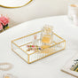 Modern Gold Bordered Decorative Tray Small