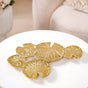 Golden Lotus Leaf Cluster Decorative Tray