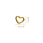 Modern Love Gold Heart Stud Earrings