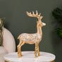 Majestic Gold Deer Showpiece For Home Decor