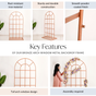 Bronze Arch Window Metal Backdrop Frame