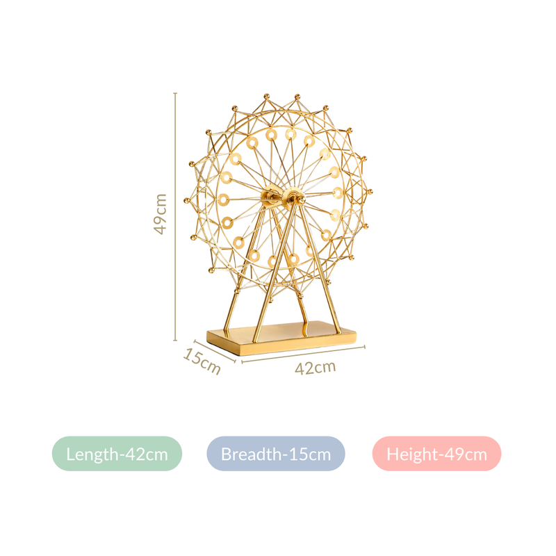Miniature Rotating Ferris Wheel Metal Showpiece
