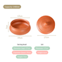 Set Of 2 Engraved Terracotta Serving Bowls With Lid 1400ml